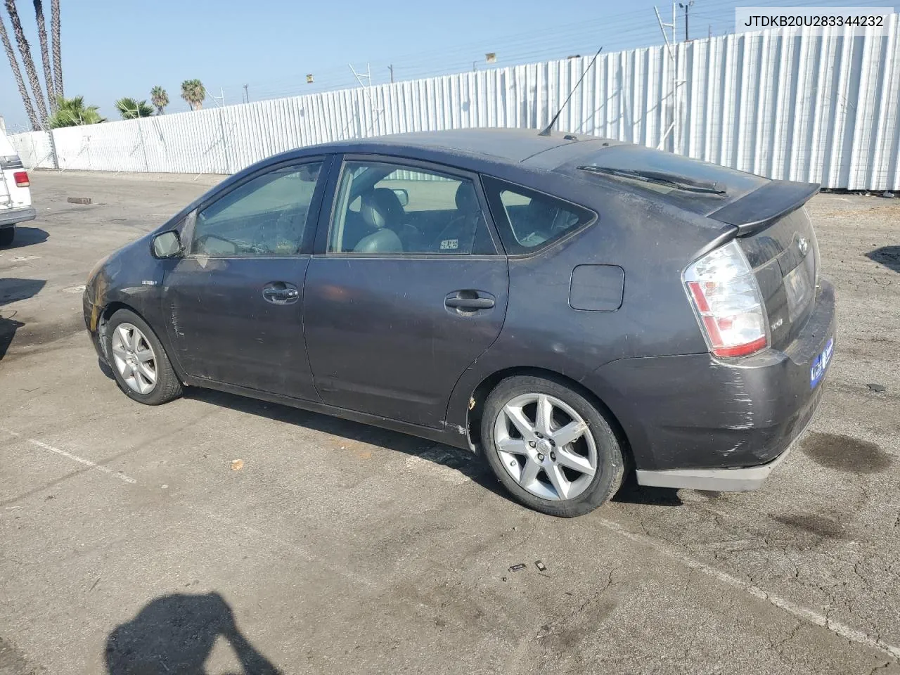 2008 Toyota Prius VIN: JTDKB20U283344232 Lot: 73548384