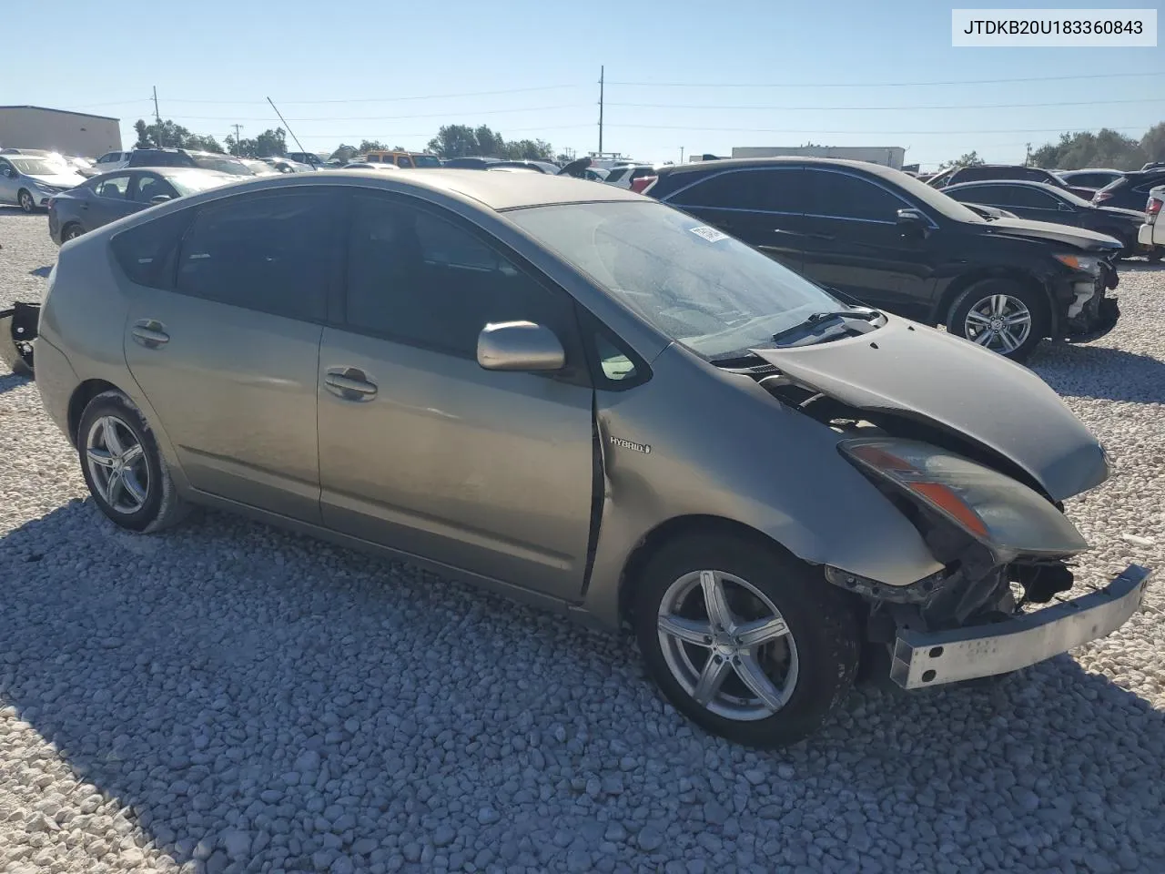 2008 Toyota Prius VIN: JTDKB20U183360843 Lot: 73549344