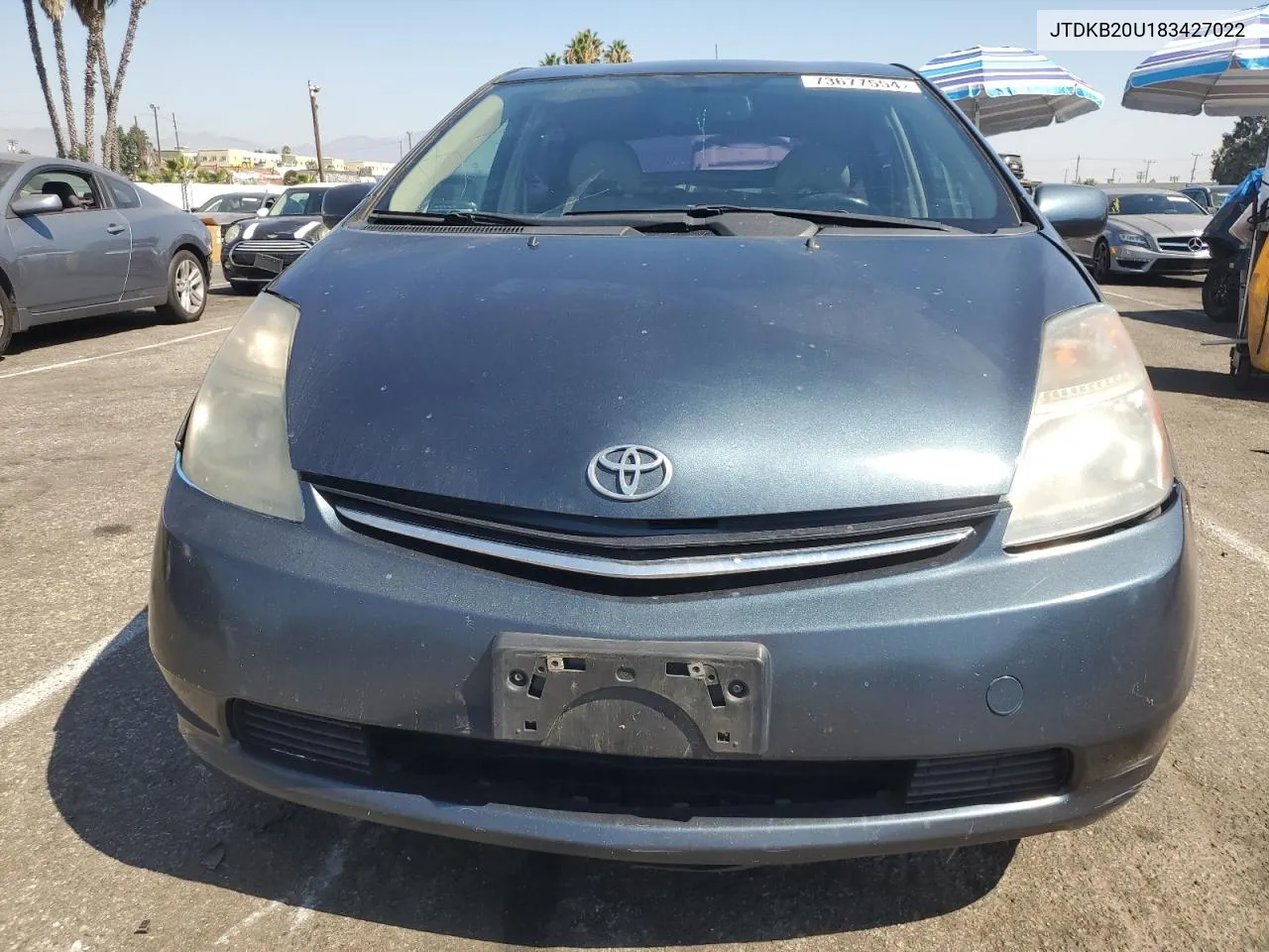 2008 Toyota Prius VIN: JTDKB20U183427022 Lot: 73677554