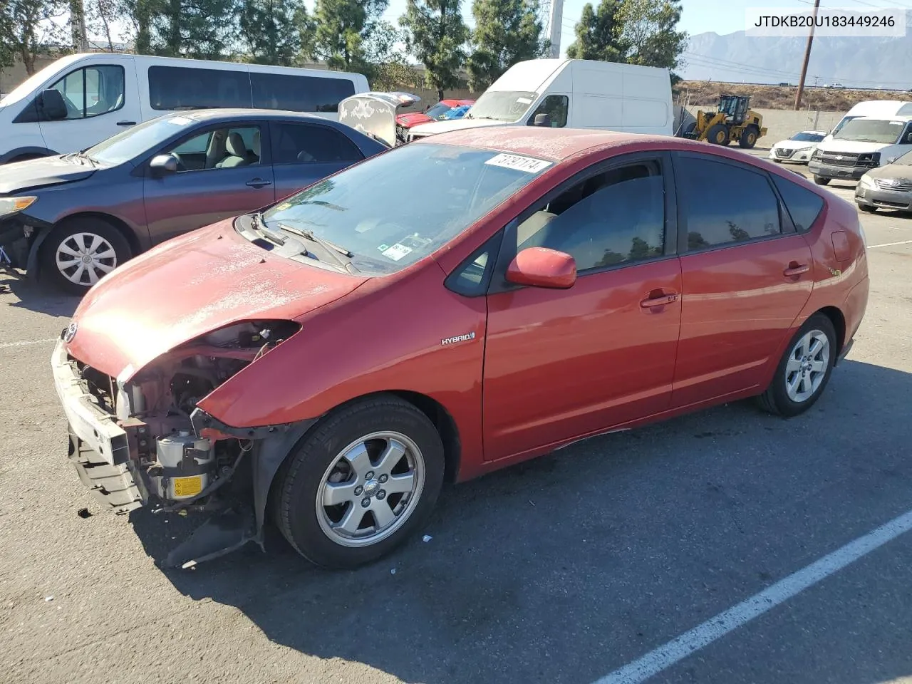 2008 Toyota Prius VIN: JTDKB20U183449246 Lot: 73797174