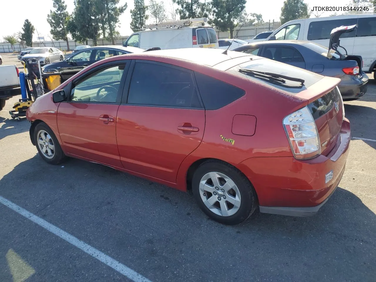 2008 Toyota Prius VIN: JTDKB20U183449246 Lot: 73797174