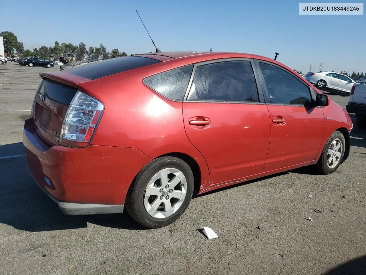 2008 Toyota Prius VIN: JTDKB20U183449246 Lot: 73797174