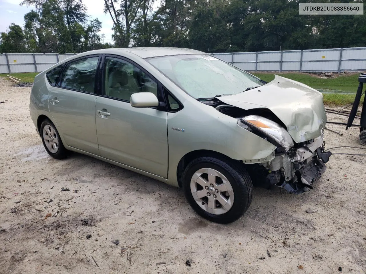 2008 Toyota Prius VIN: JTDKB20U083356640 Lot: 73835504