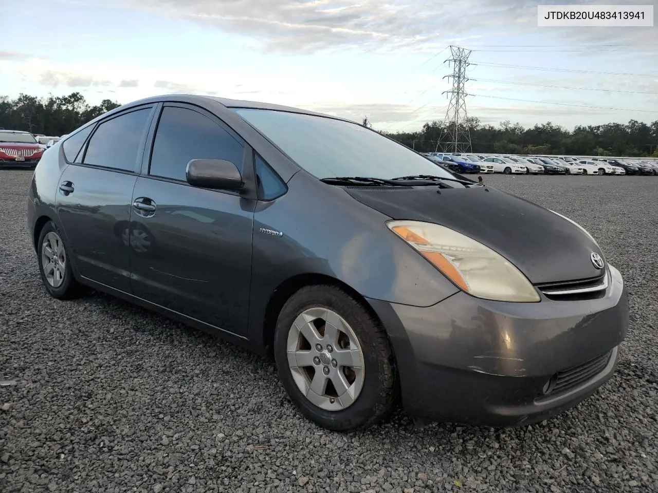 2008 Toyota Prius VIN: JTDKB20U483413941 Lot: 73863374