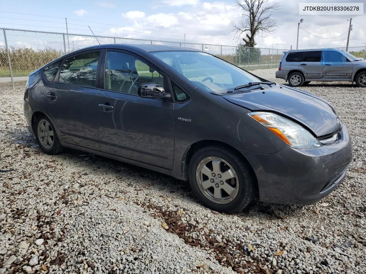 2008 Toyota Prius VIN: JTDKB20U183306278 Lot: 73973884