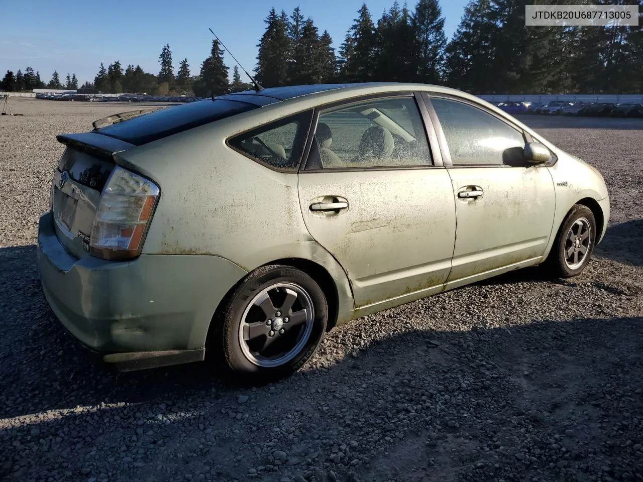 2008 Toyota Prius VIN: JTDKB20U687713005 Lot: 74006134