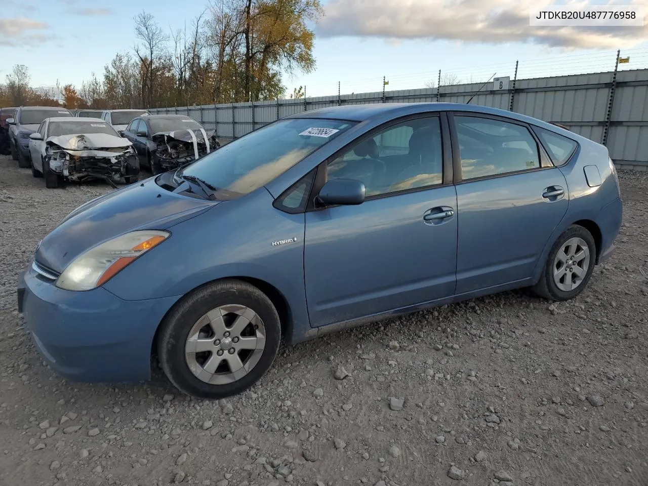 2008 Toyota Prius VIN: JTDKB20U487776958 Lot: 74228654