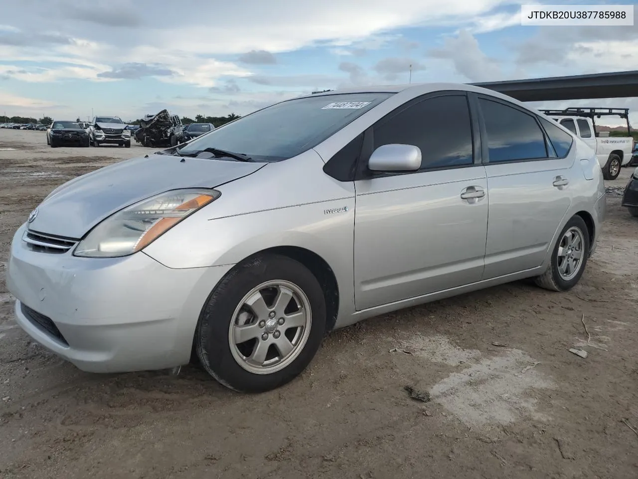 2008 Toyota Prius VIN: JTDKB20U387785988 Lot: 74487104