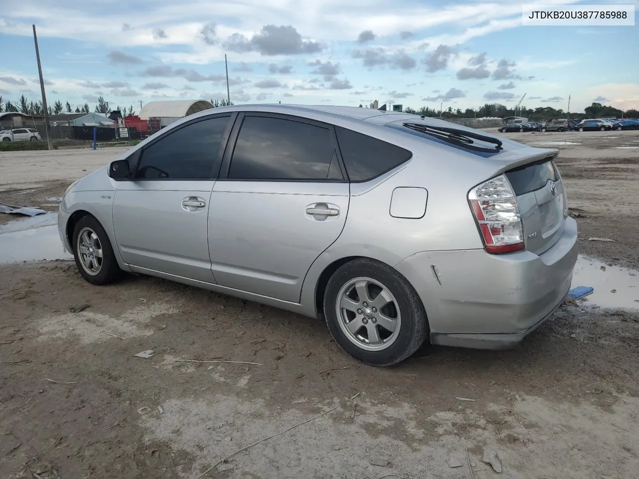 2008 Toyota Prius VIN: JTDKB20U387785988 Lot: 74487104