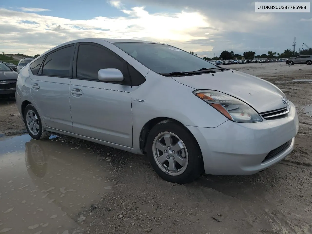 2008 Toyota Prius VIN: JTDKB20U387785988 Lot: 74487104