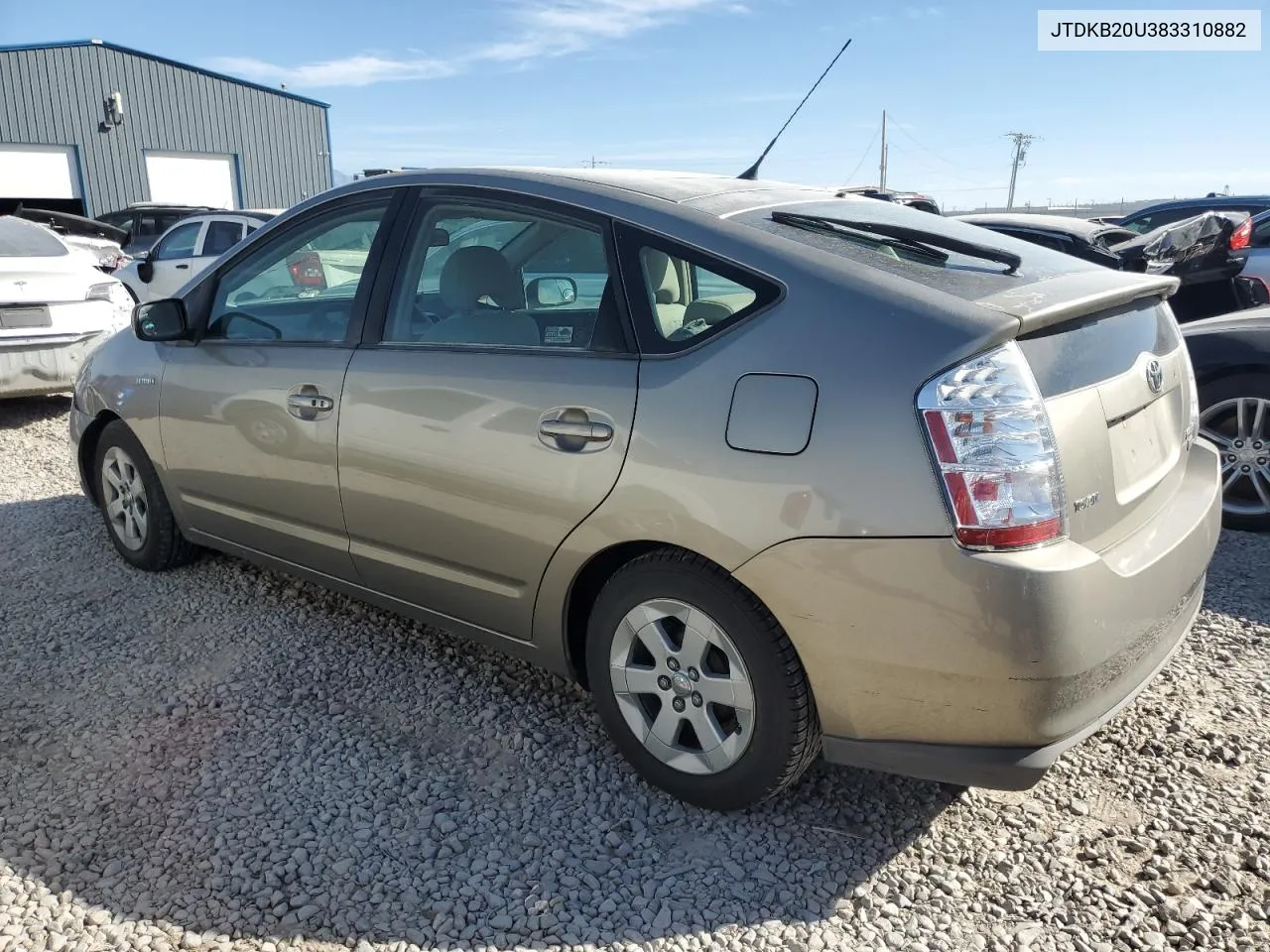 2008 Toyota Prius VIN: JTDKB20U383310882 Lot: 75063234