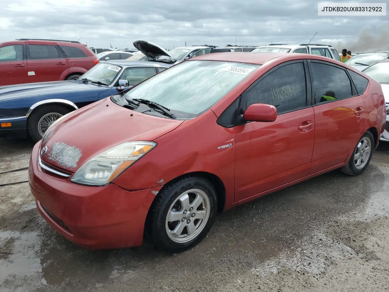 2008 Toyota Prius VIN: JTDKB20UX83312922 Lot: 75083894