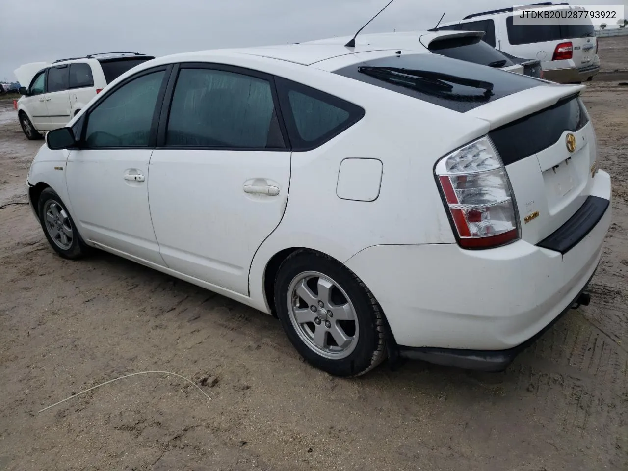 2008 Toyota Prius VIN: JTDKB20U287793922 Lot: 75131004