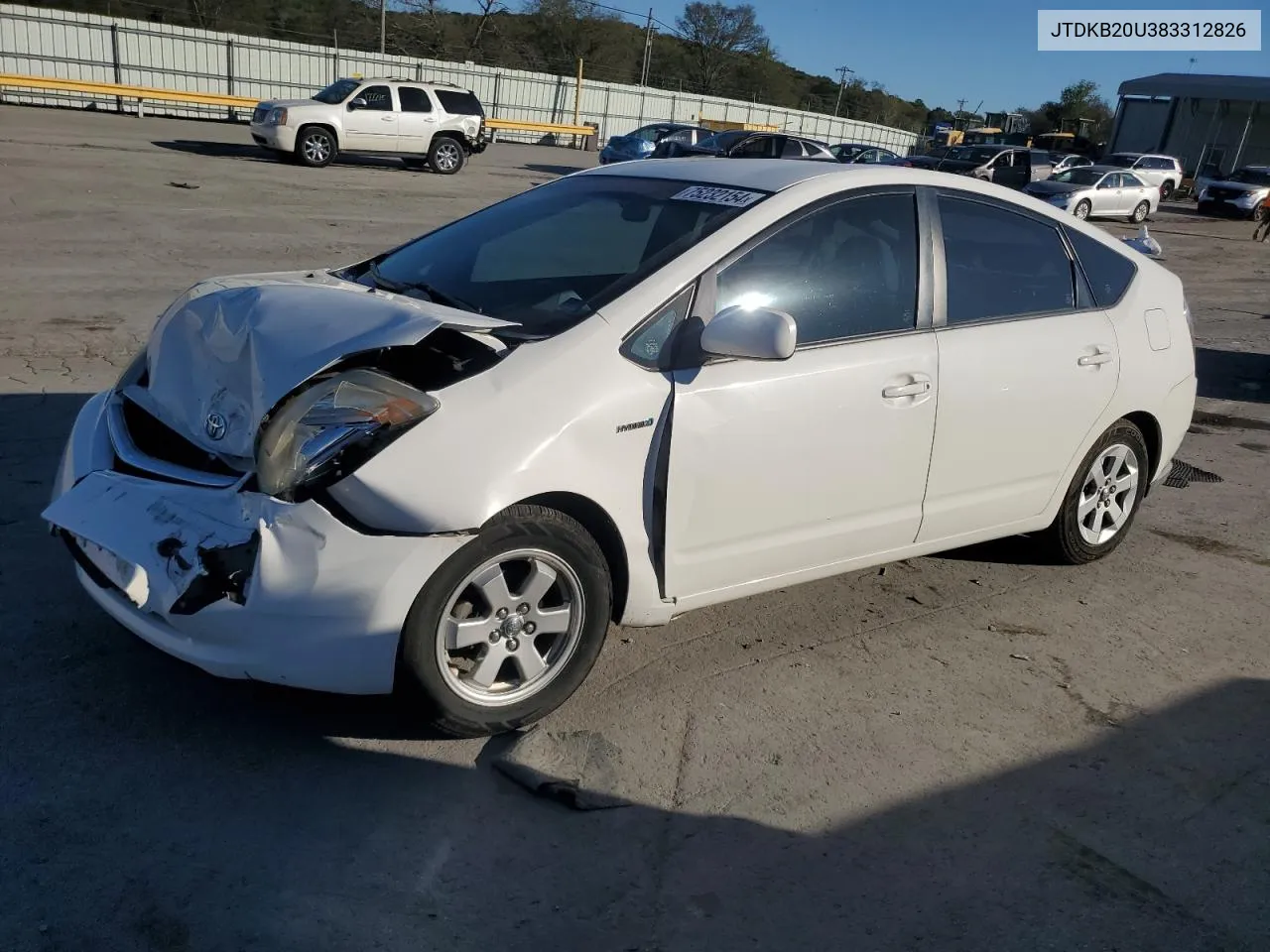 2008 Toyota Prius VIN: JTDKB20U383312826 Lot: 75232154