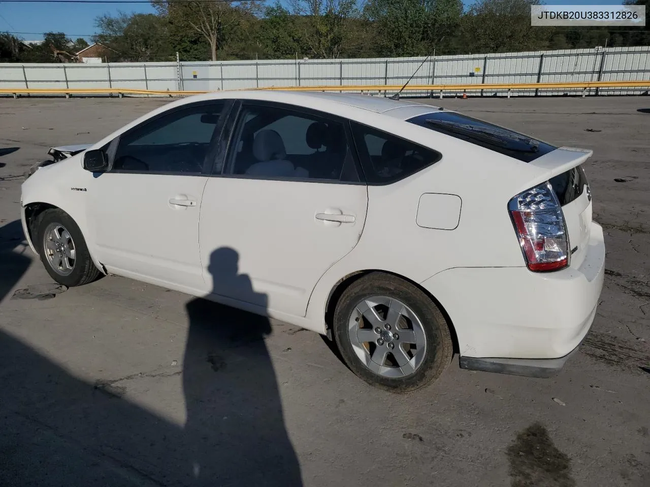 2008 Toyota Prius VIN: JTDKB20U383312826 Lot: 75232154