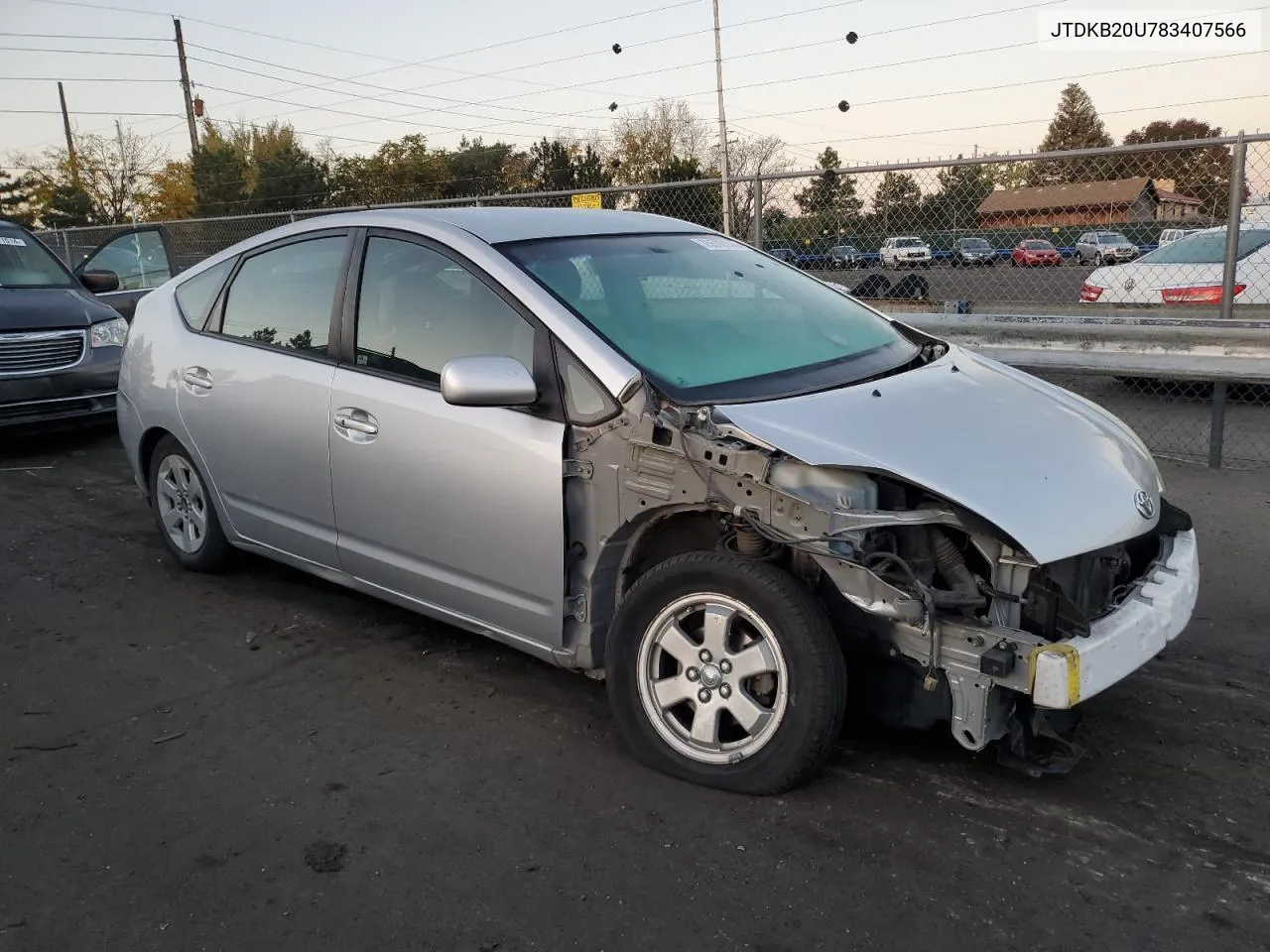 2008 Toyota Prius VIN: JTDKB20U783407566 Lot: 75570144