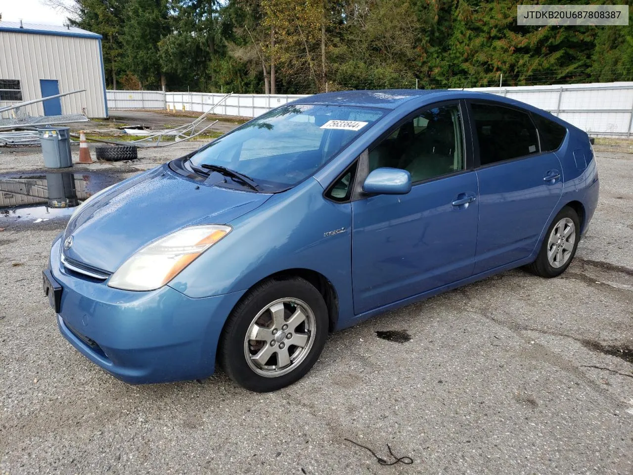 2008 Toyota Prius VIN: JTDKB20U687808387 Lot: 75633844