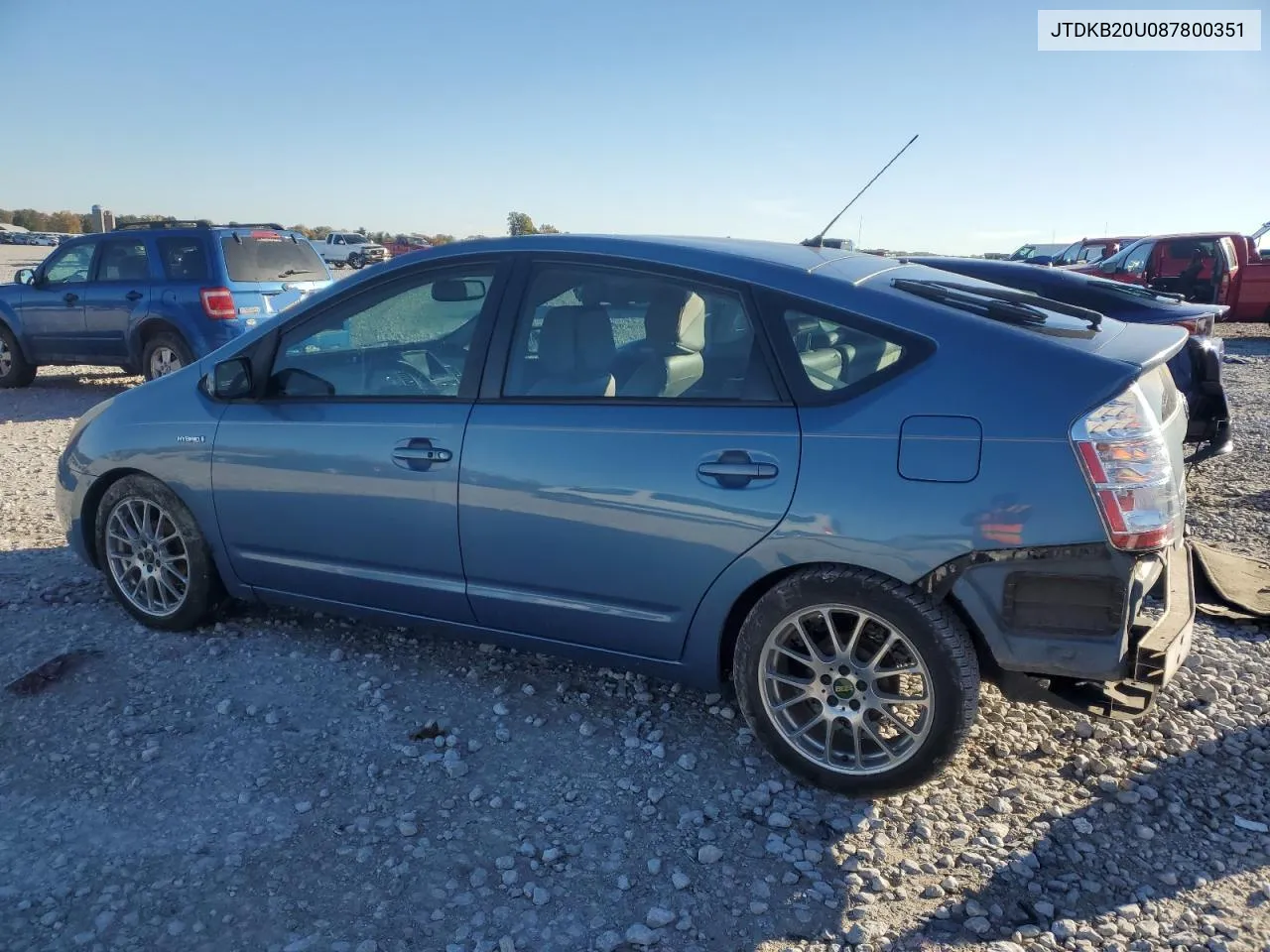 2008 Toyota Prius VIN: JTDKB20U087800351 Lot: 75759824