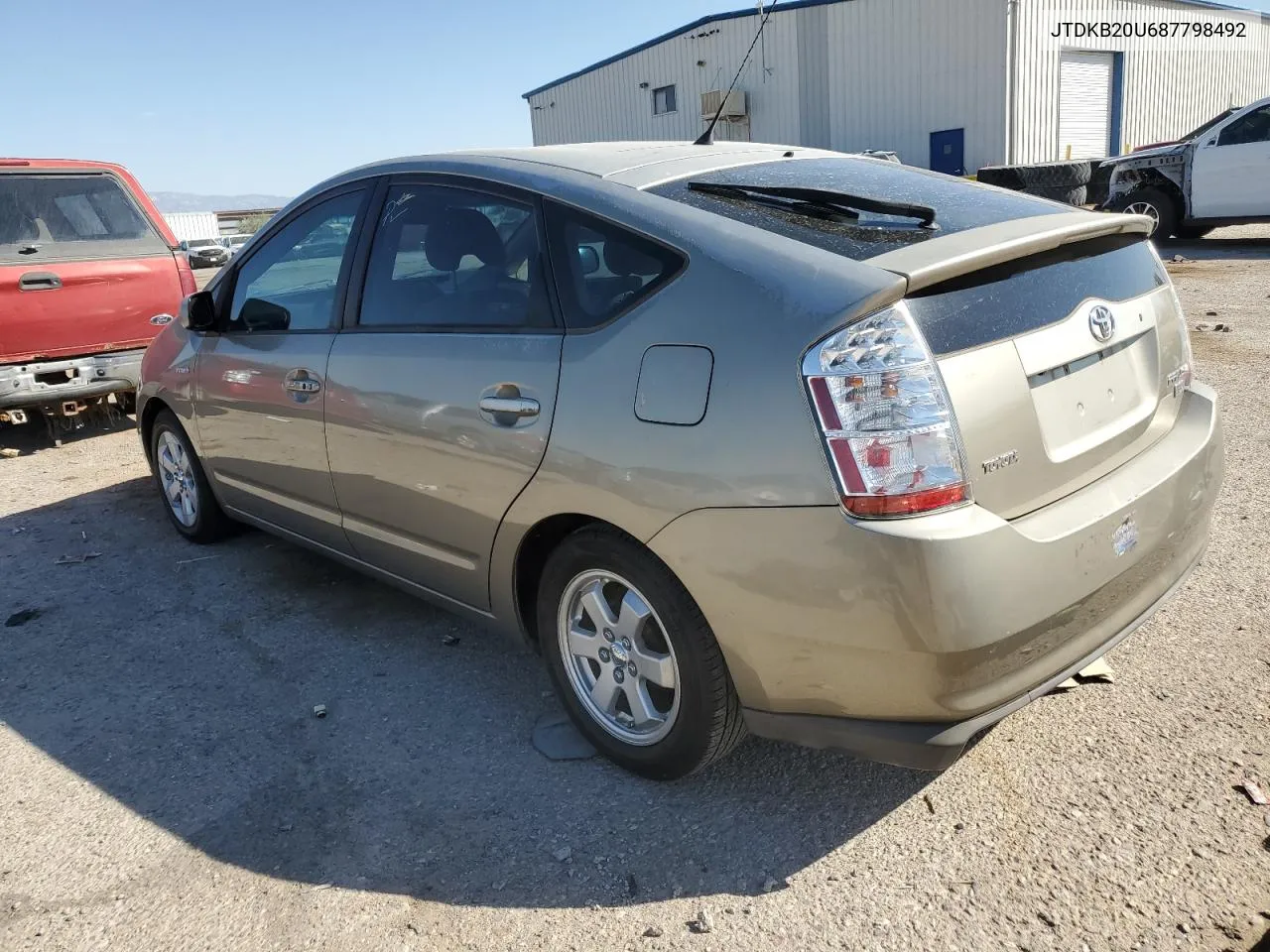 2008 Toyota Prius VIN: JTDKB20U687798492 Lot: 75908704