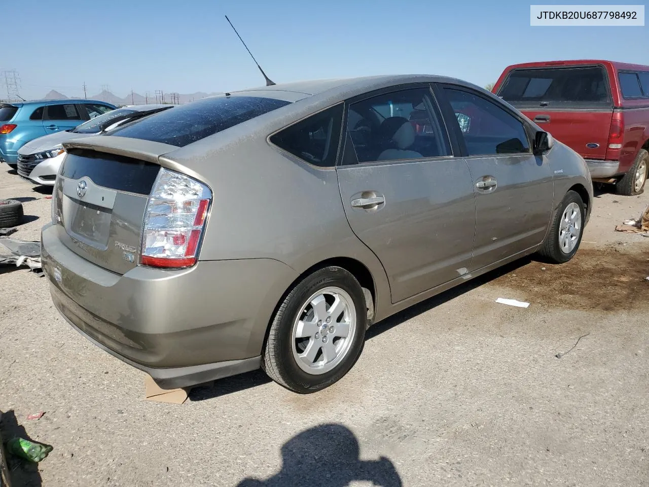 2008 Toyota Prius VIN: JTDKB20U687798492 Lot: 75908704