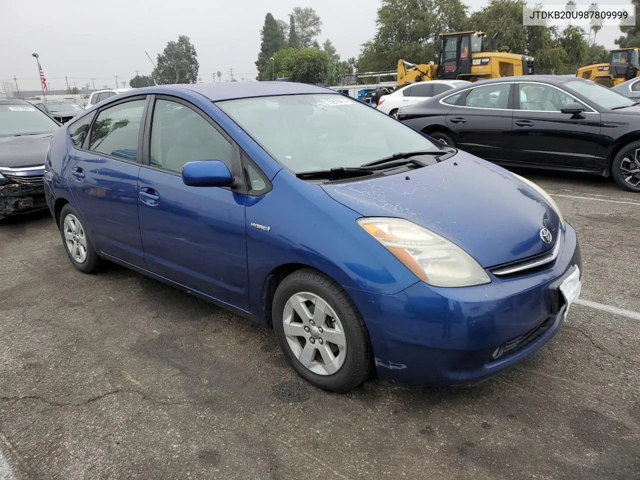 2008 Toyota Prius VIN: JTDKB20U987809999 Lot: 75910414