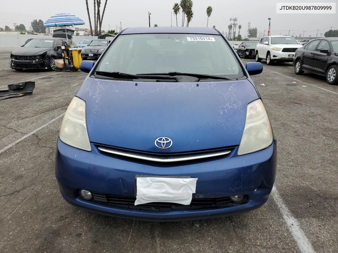 2008 Toyota Prius VIN: JTDKB20U987809999 Lot: 75910414