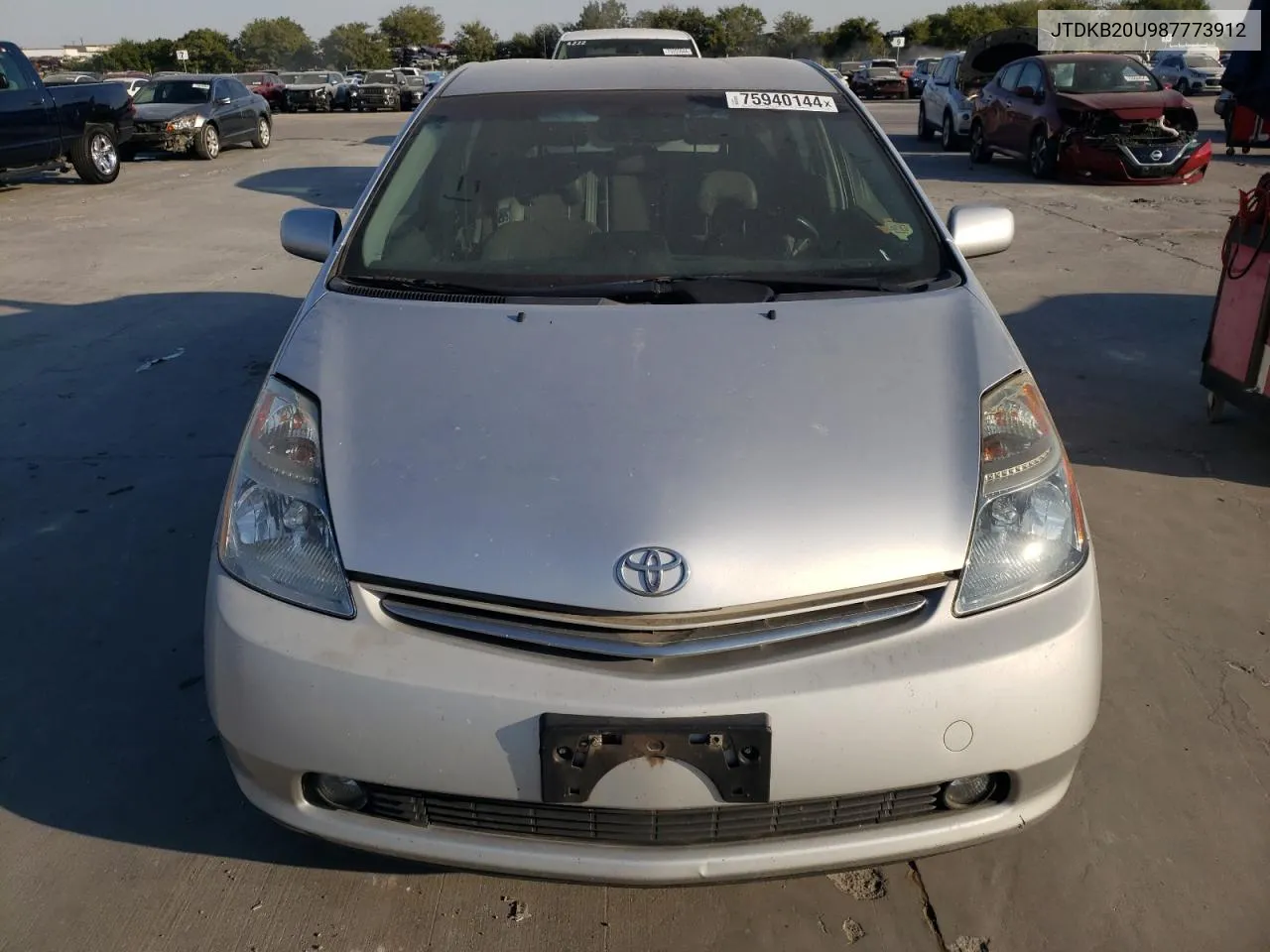 2008 Toyota Prius VIN: JTDKB20U987773912 Lot: 75940144