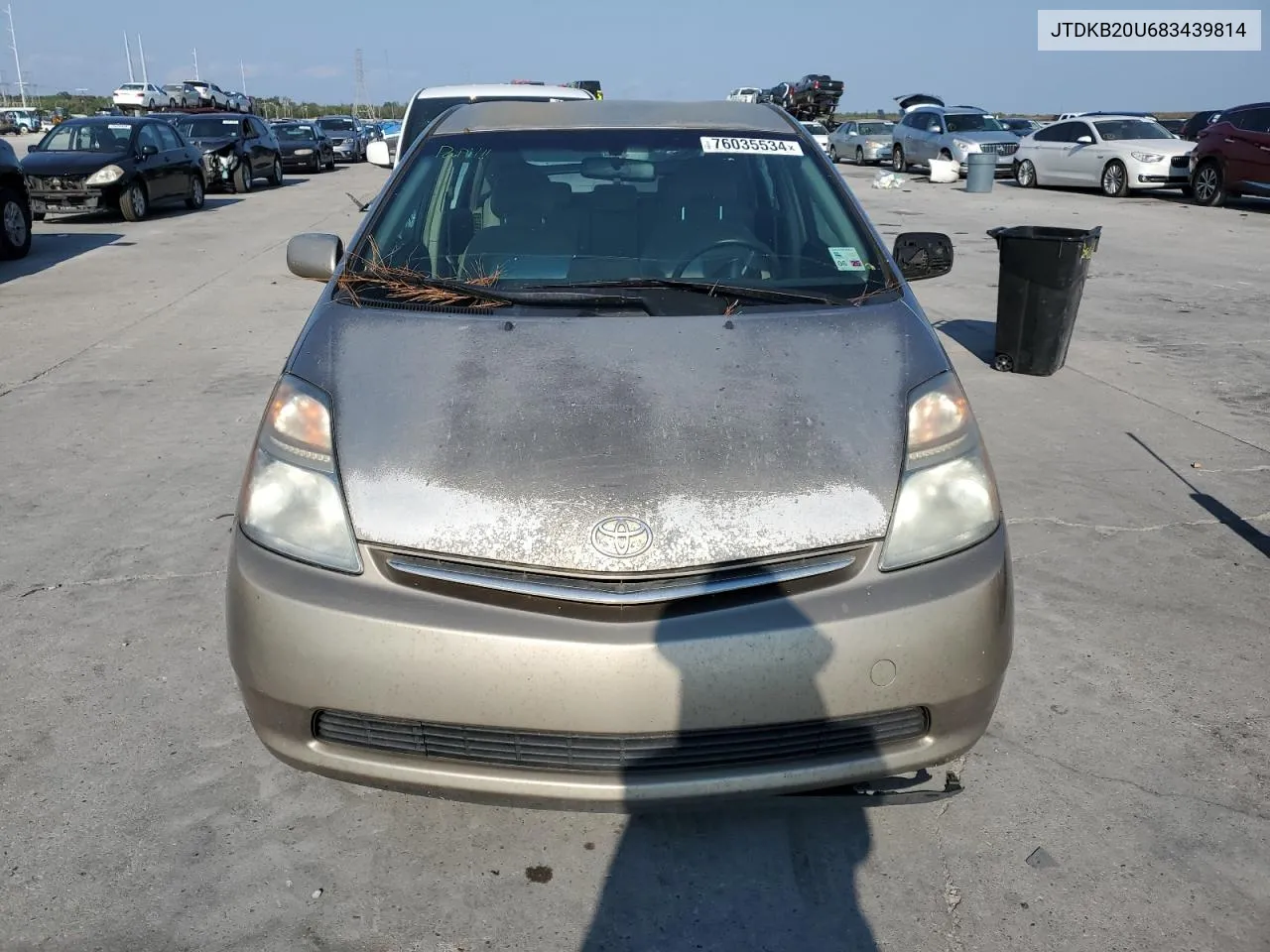 2008 Toyota Prius VIN: JTDKB20U683439814 Lot: 76035534