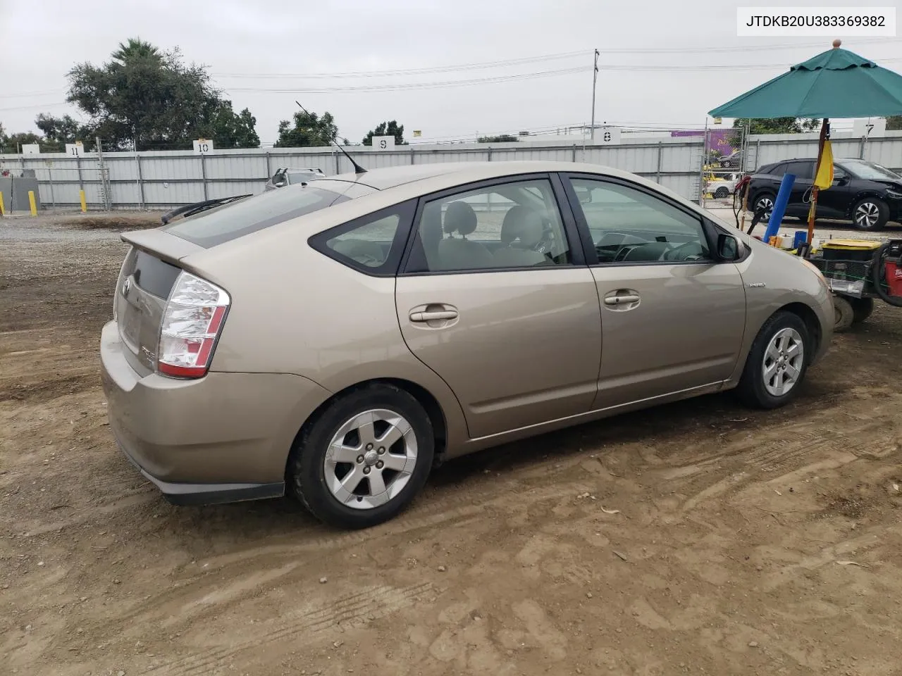 2008 Toyota Prius VIN: JTDKB20U383369382 Lot: 76170244