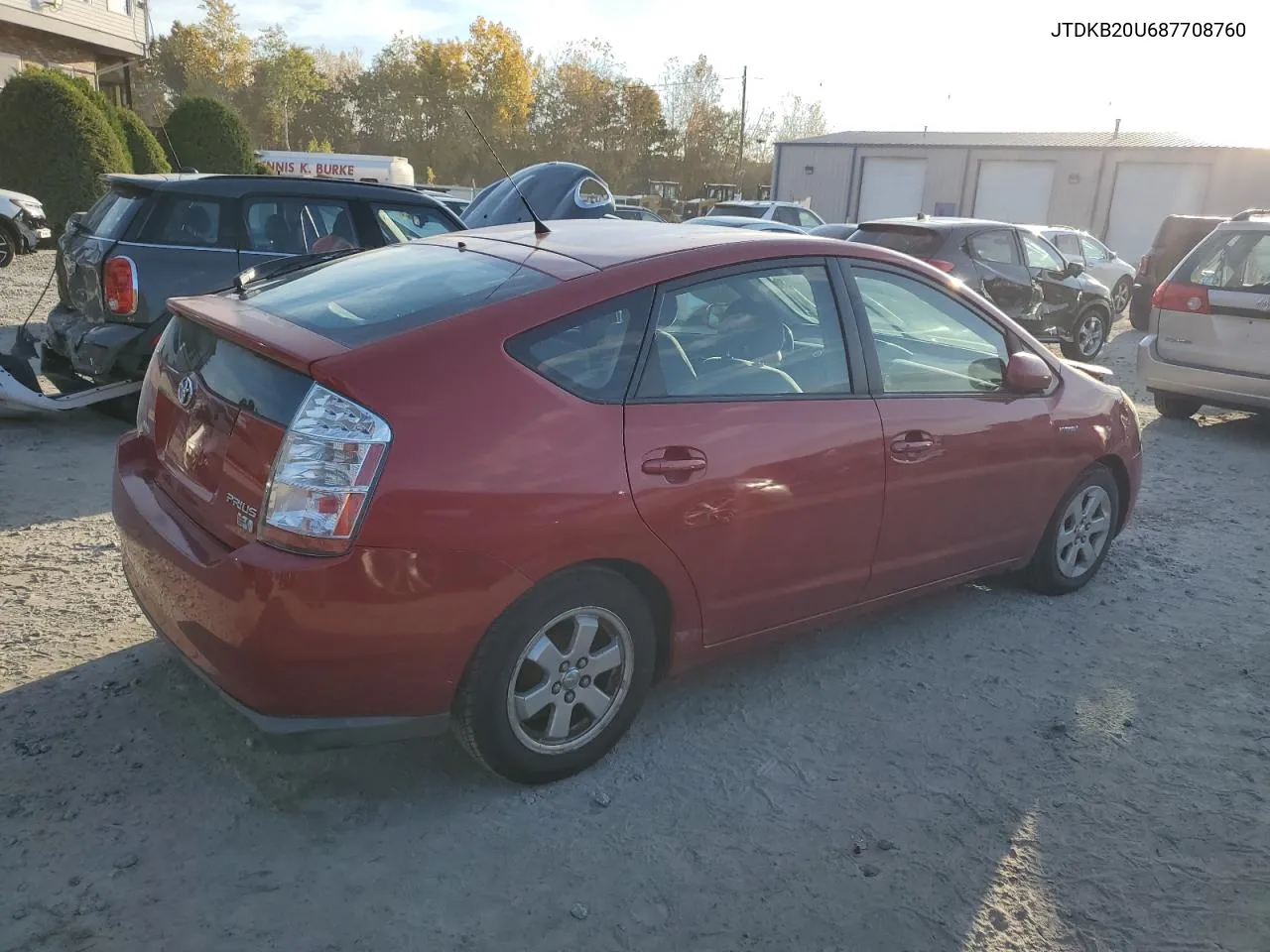 2008 Toyota Prius VIN: JTDKB20U687708760 Lot: 76231954