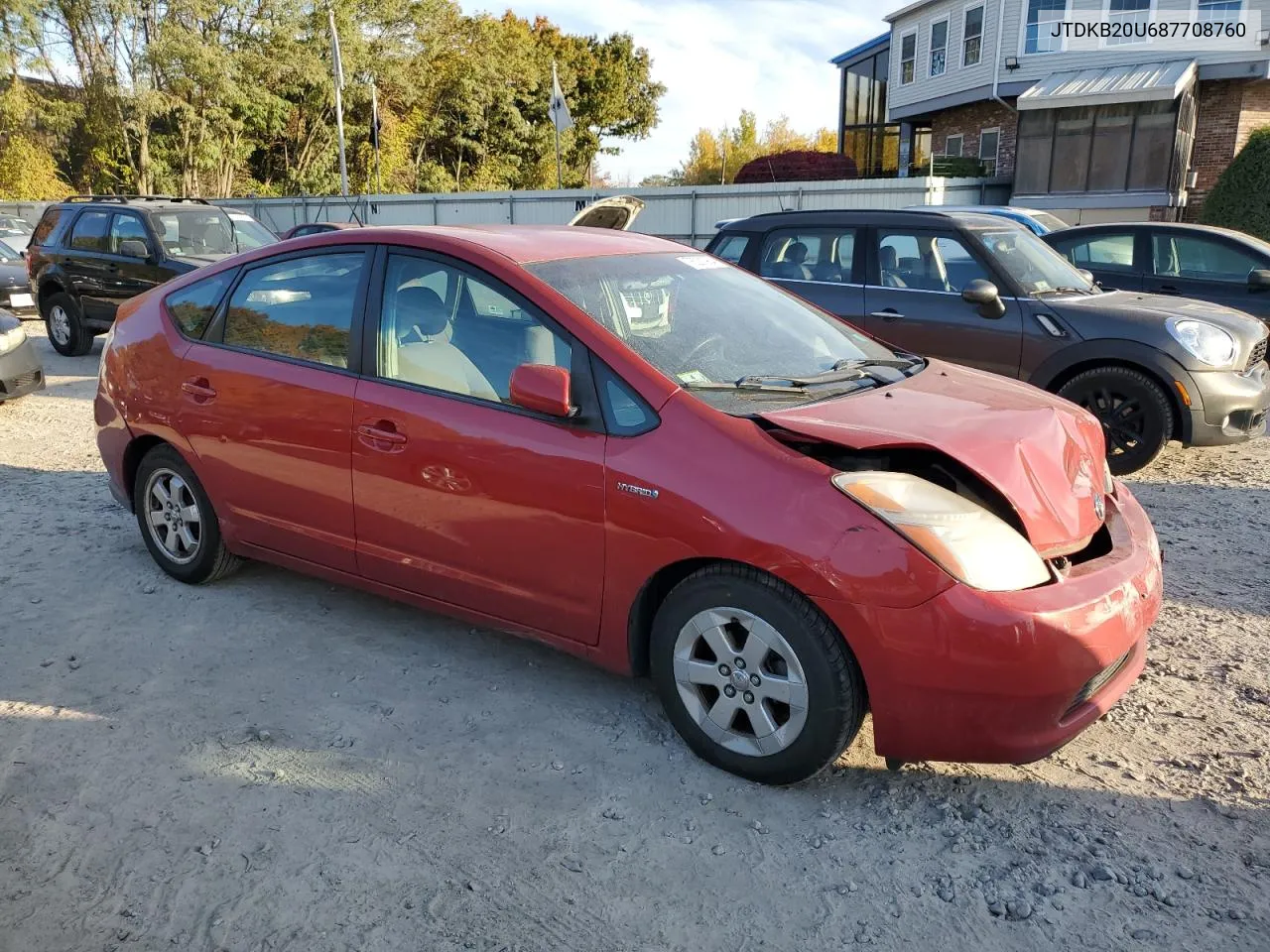 2008 Toyota Prius VIN: JTDKB20U687708760 Lot: 76231954