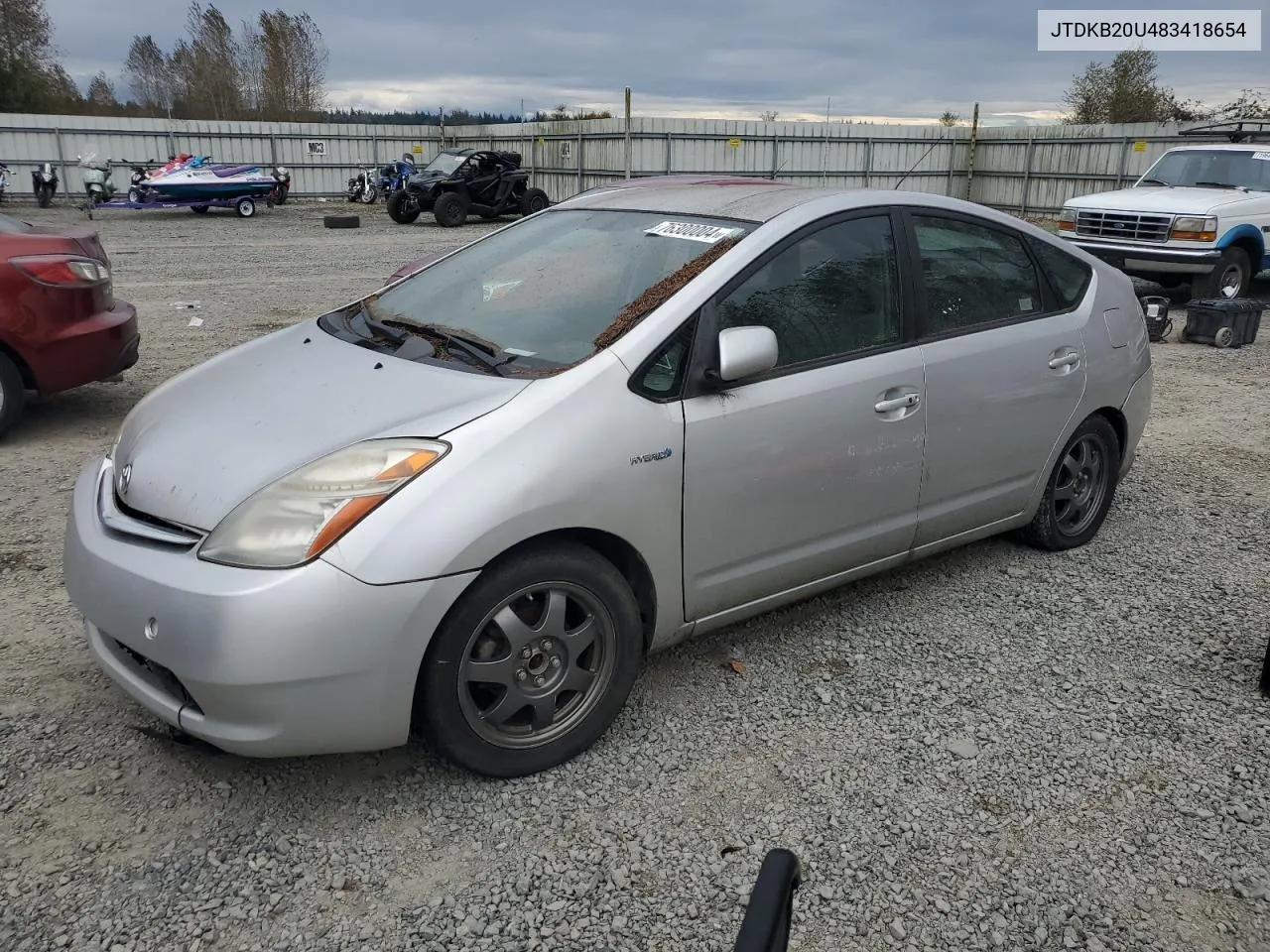 2008 Toyota Prius VIN: JTDKB20U483418654 Lot: 76300004