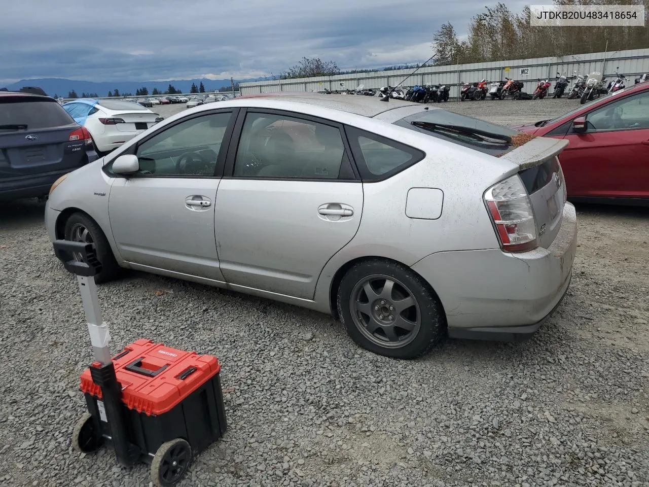 2008 Toyota Prius VIN: JTDKB20U483418654 Lot: 76300004