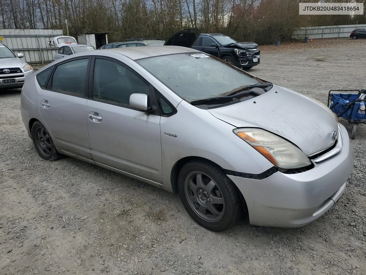 2008 Toyota Prius VIN: JTDKB20U483418654 Lot: 76300004