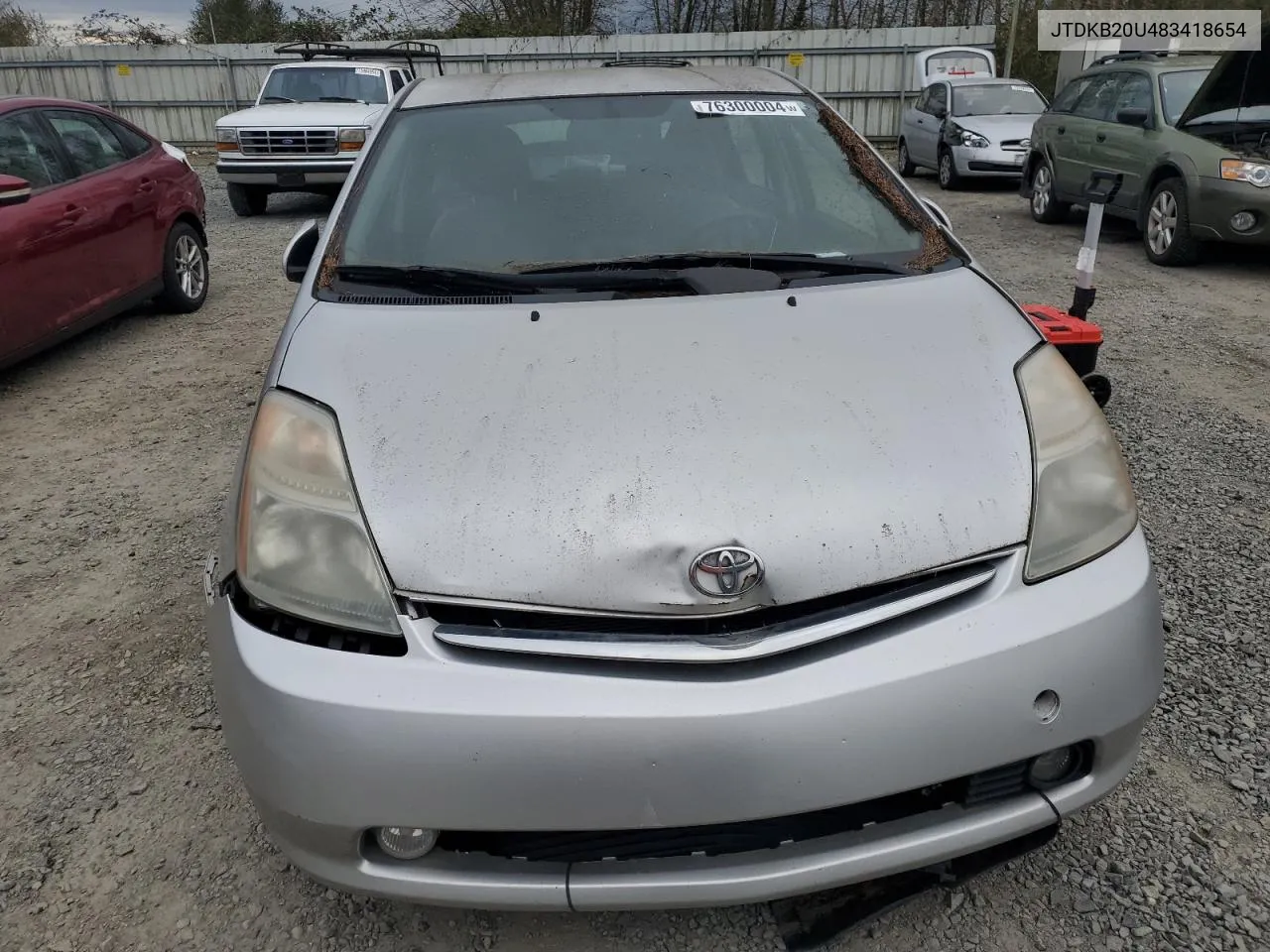 2008 Toyota Prius VIN: JTDKB20U483418654 Lot: 76300004