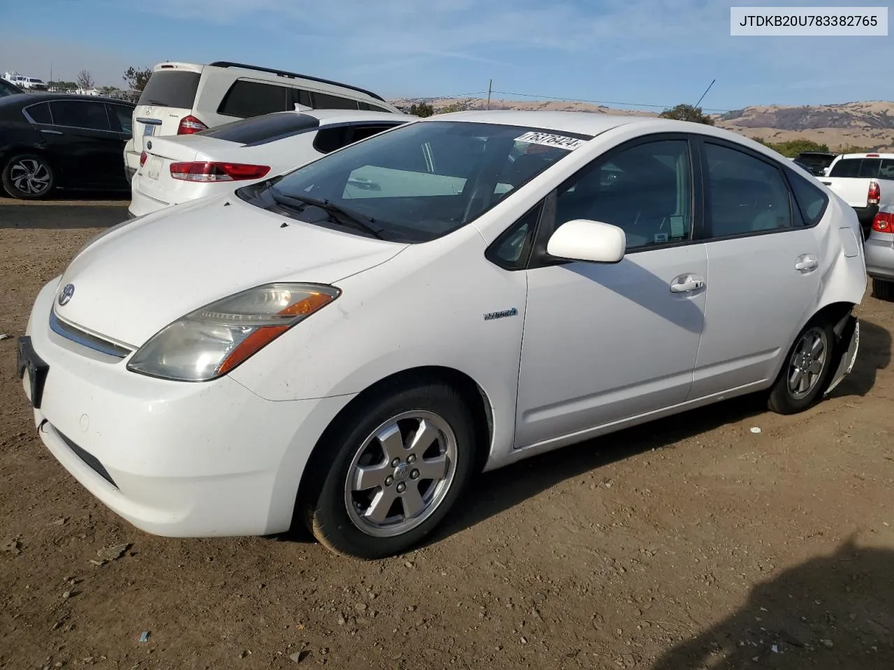 2008 Toyota Prius VIN: JTDKB20U783382765 Lot: 76376424