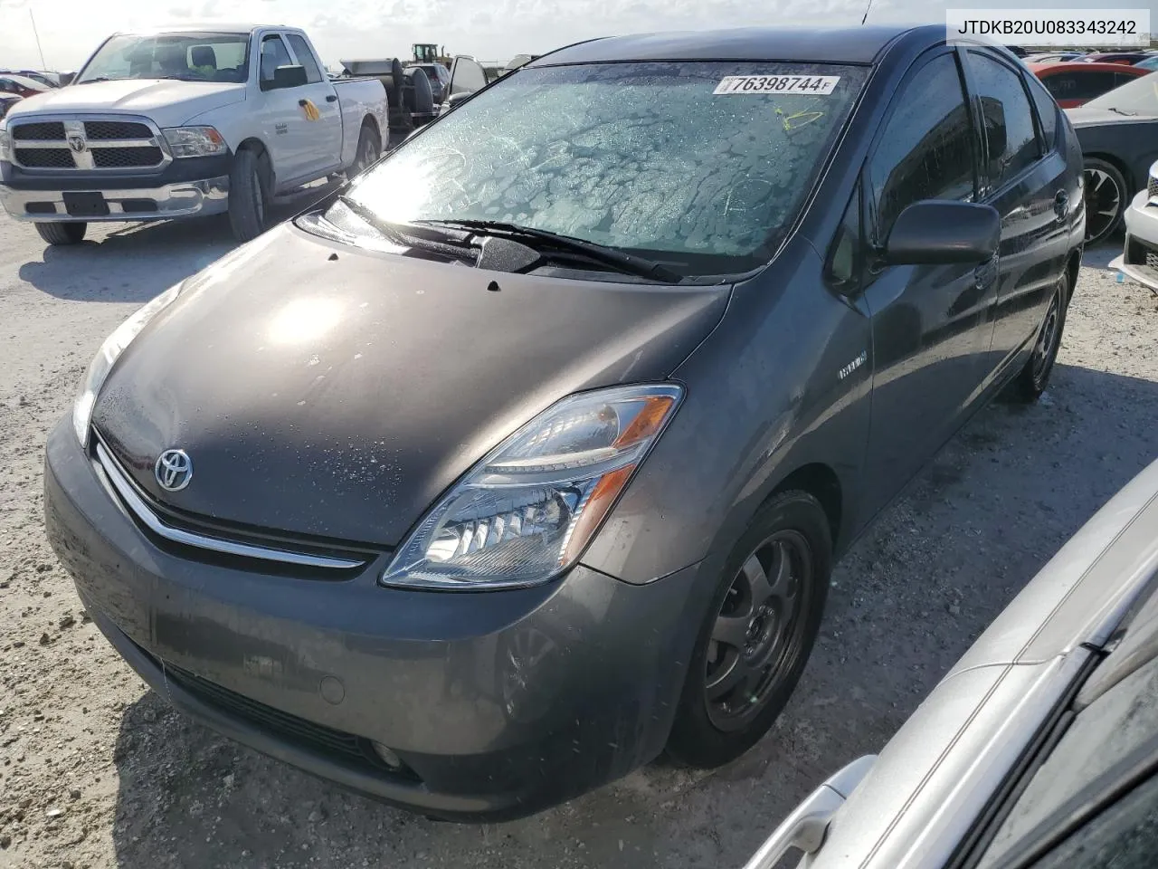 2008 Toyota Prius VIN: JTDKB20U083343242 Lot: 76398744