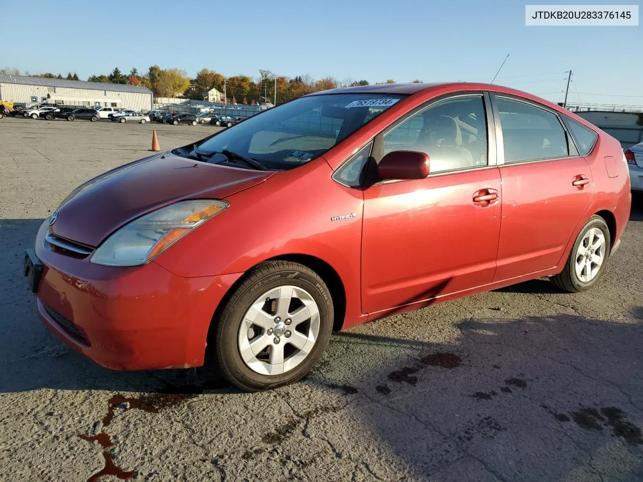 2008 Toyota Prius VIN: JTDKB20U283376145 Lot: 76519734