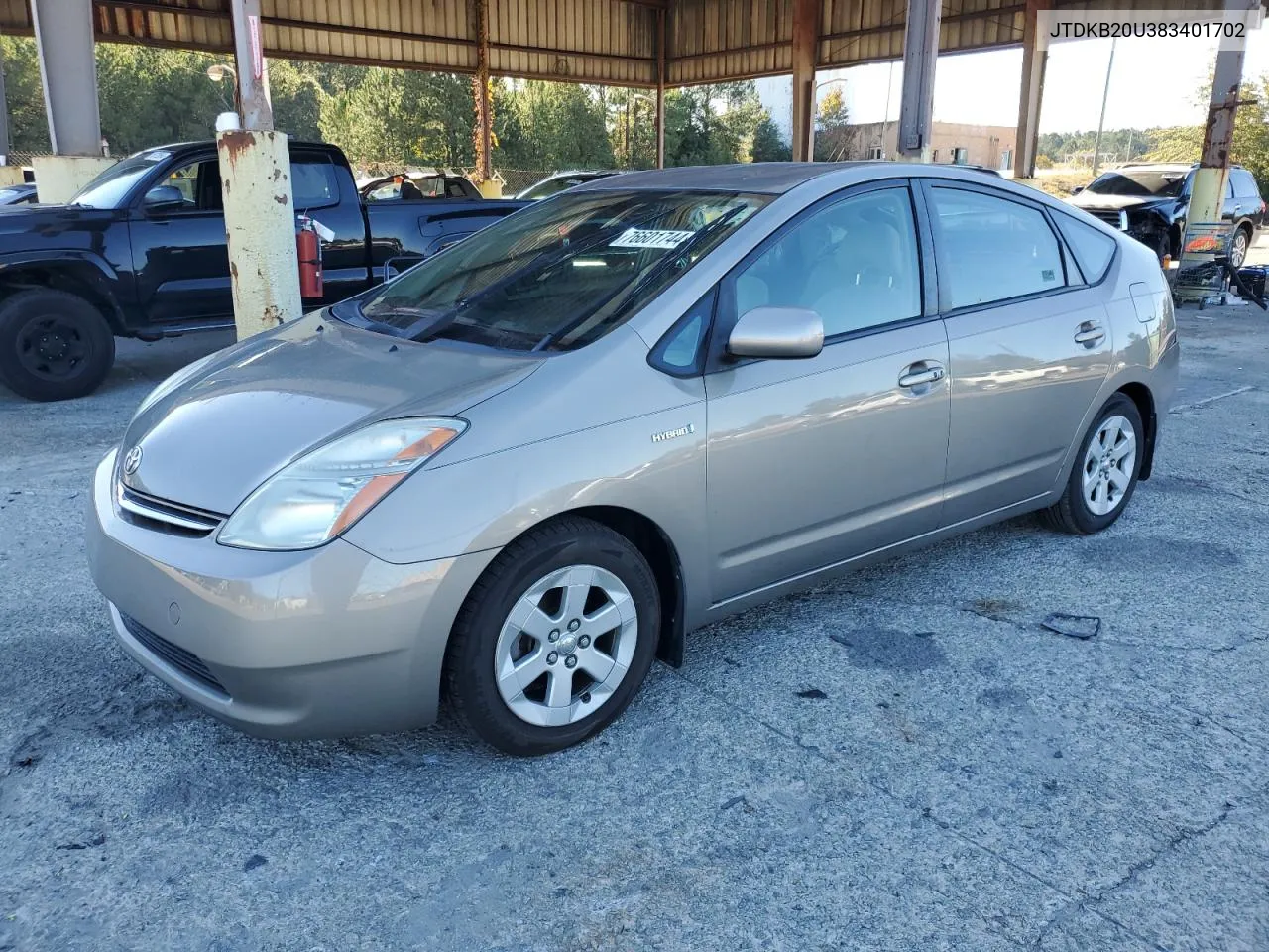 2008 Toyota Prius VIN: JTDKB20U383401702 Lot: 76601744