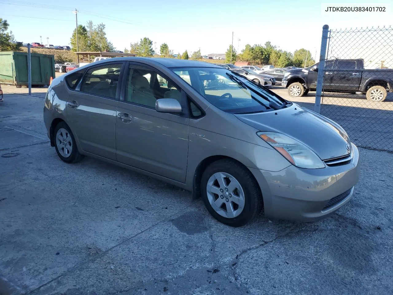 2008 Toyota Prius VIN: JTDKB20U383401702 Lot: 76601744