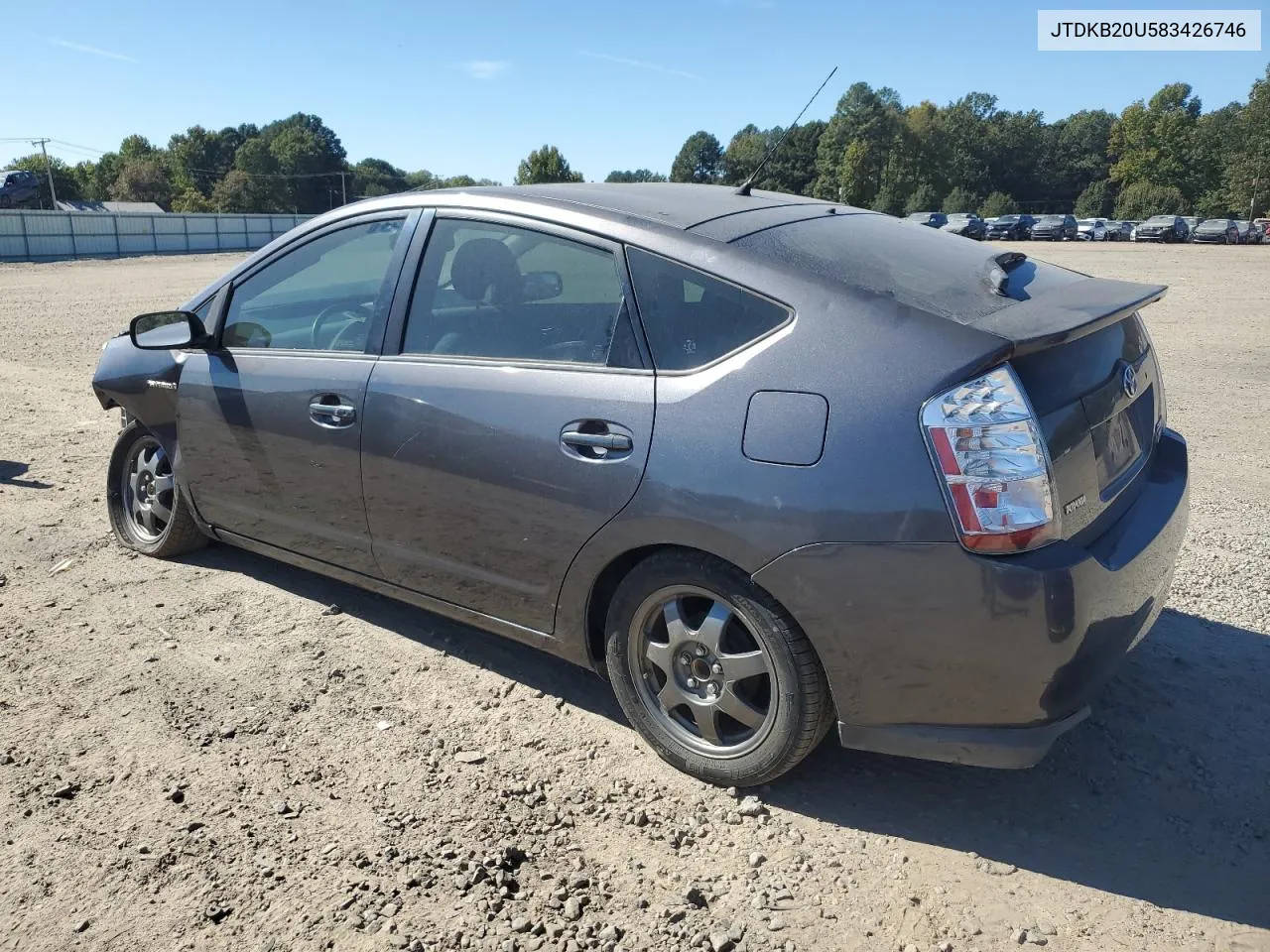 2008 Toyota Prius VIN: JTDKB20U583426746 Lot: 76823934