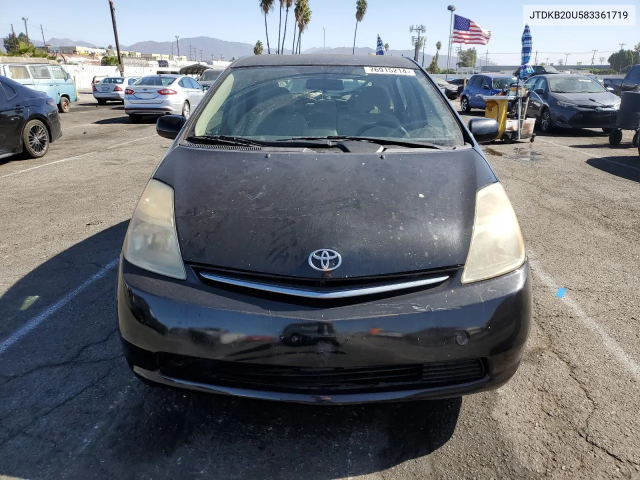 2008 Toyota Prius VIN: JTDKB20U583361719 Lot: 76915214