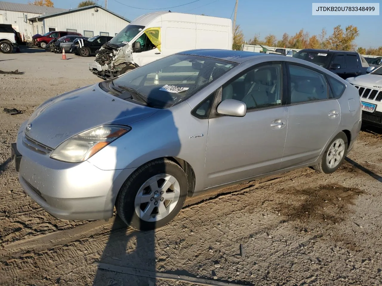 2008 Toyota Prius VIN: JTDKB20U783348499 Lot: 77106794