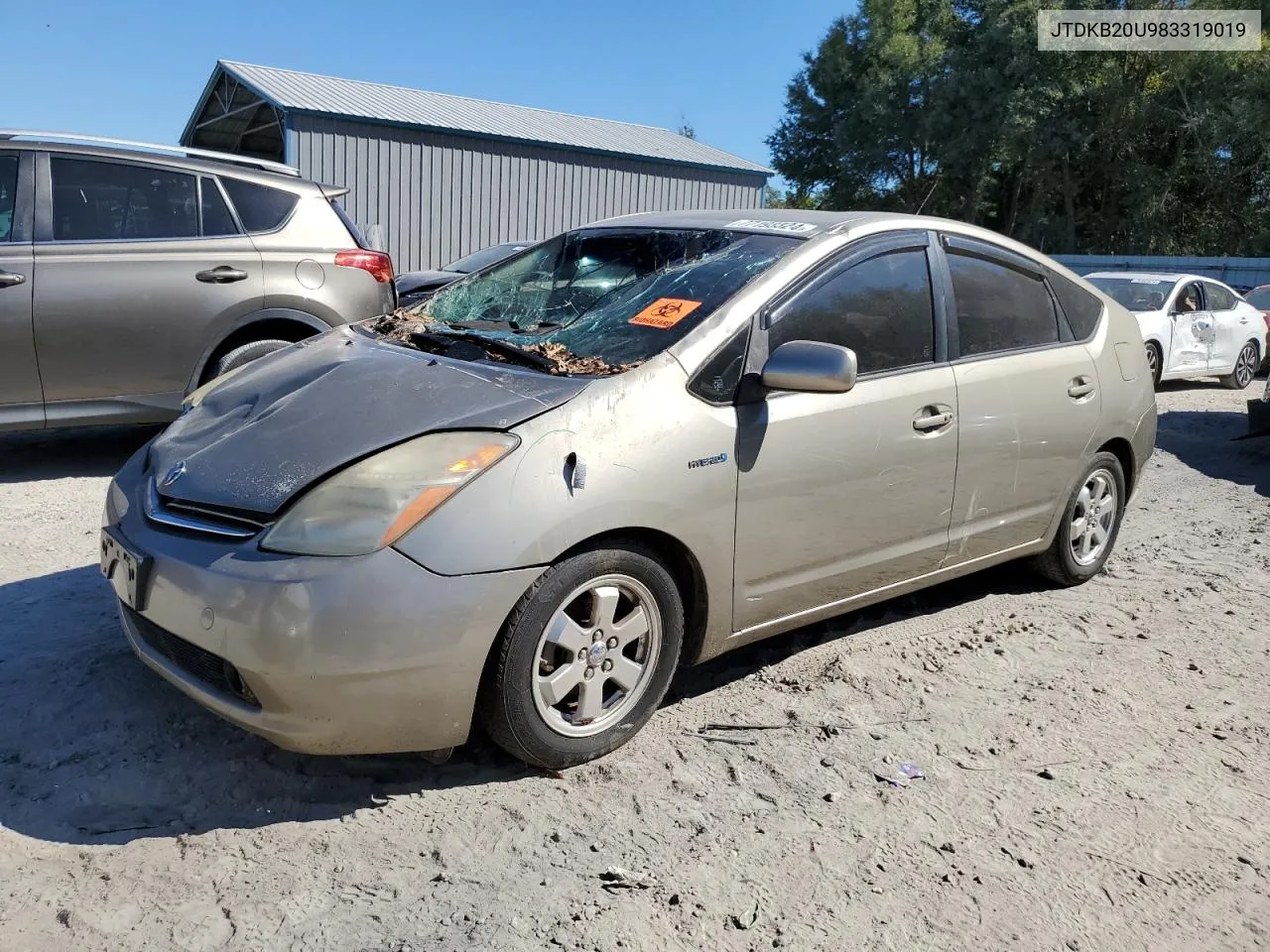 2008 Toyota Prius VIN: JTDKB20U983319019 Lot: 77193324