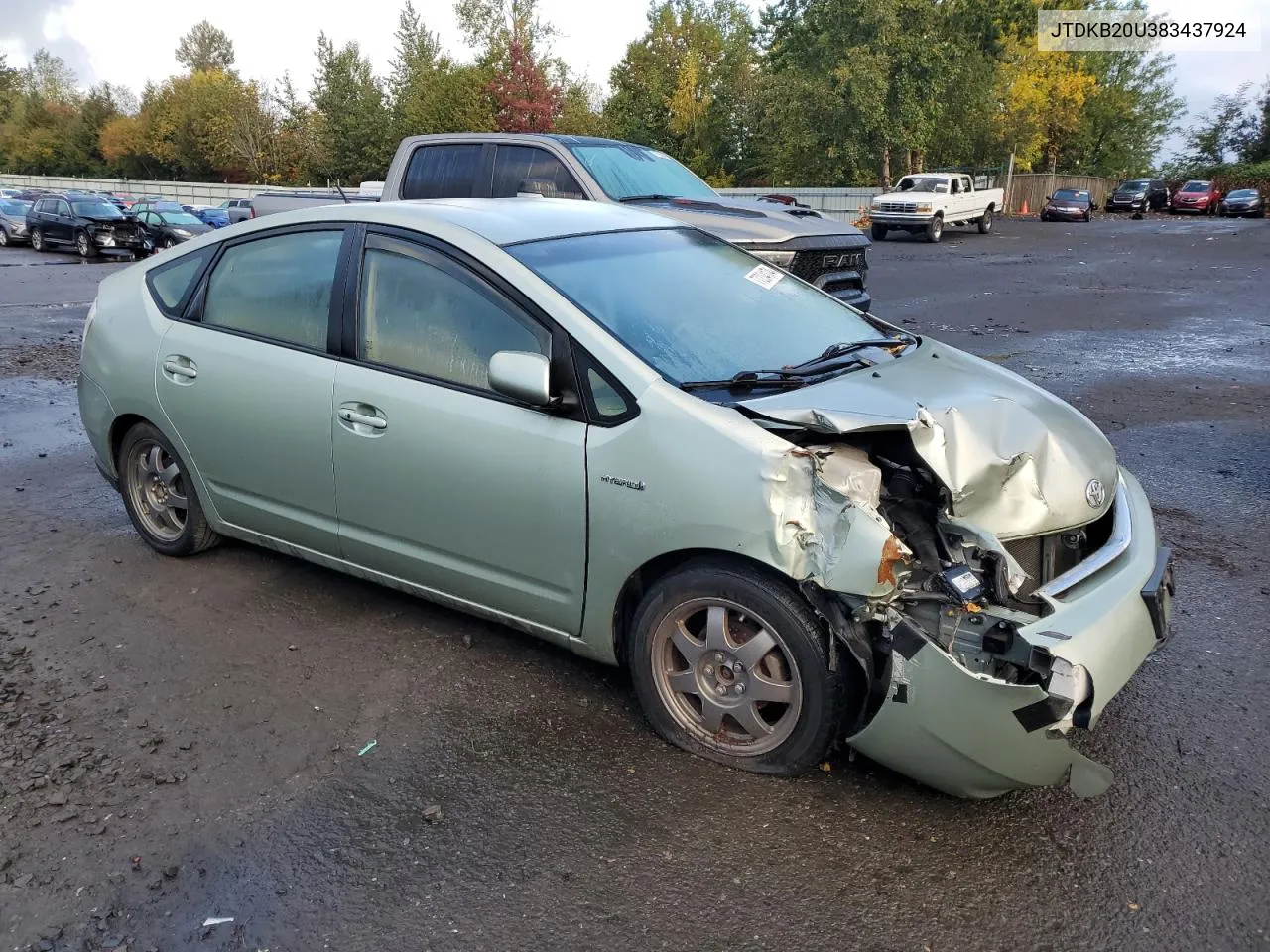 2008 Toyota Prius VIN: JTDKB20U383437924 Lot: 77234174