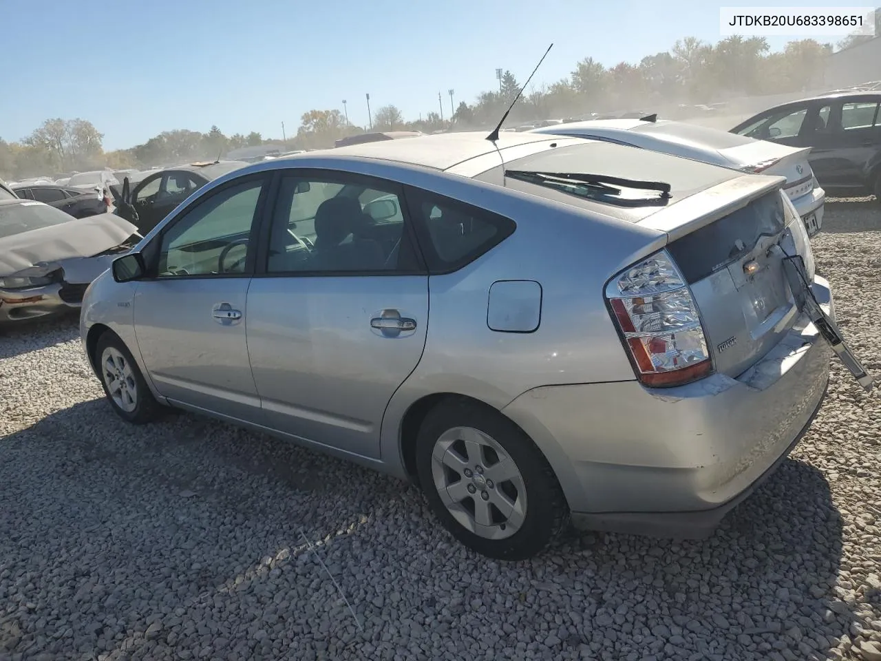 2008 Toyota Prius VIN: JTDKB20U683398651 Lot: 77258074