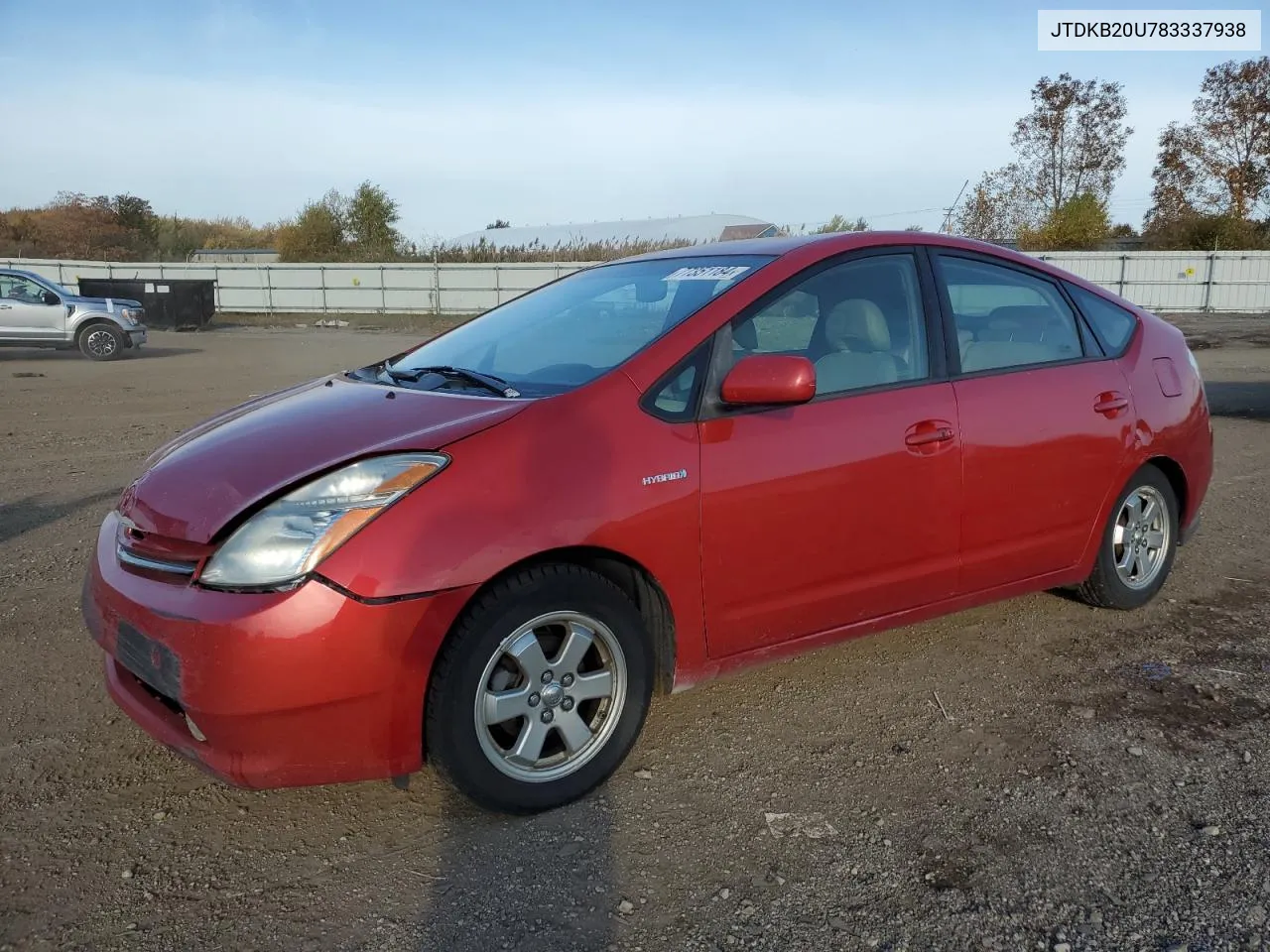 2008 Toyota Prius VIN: JTDKB20U783337938 Lot: 77351184