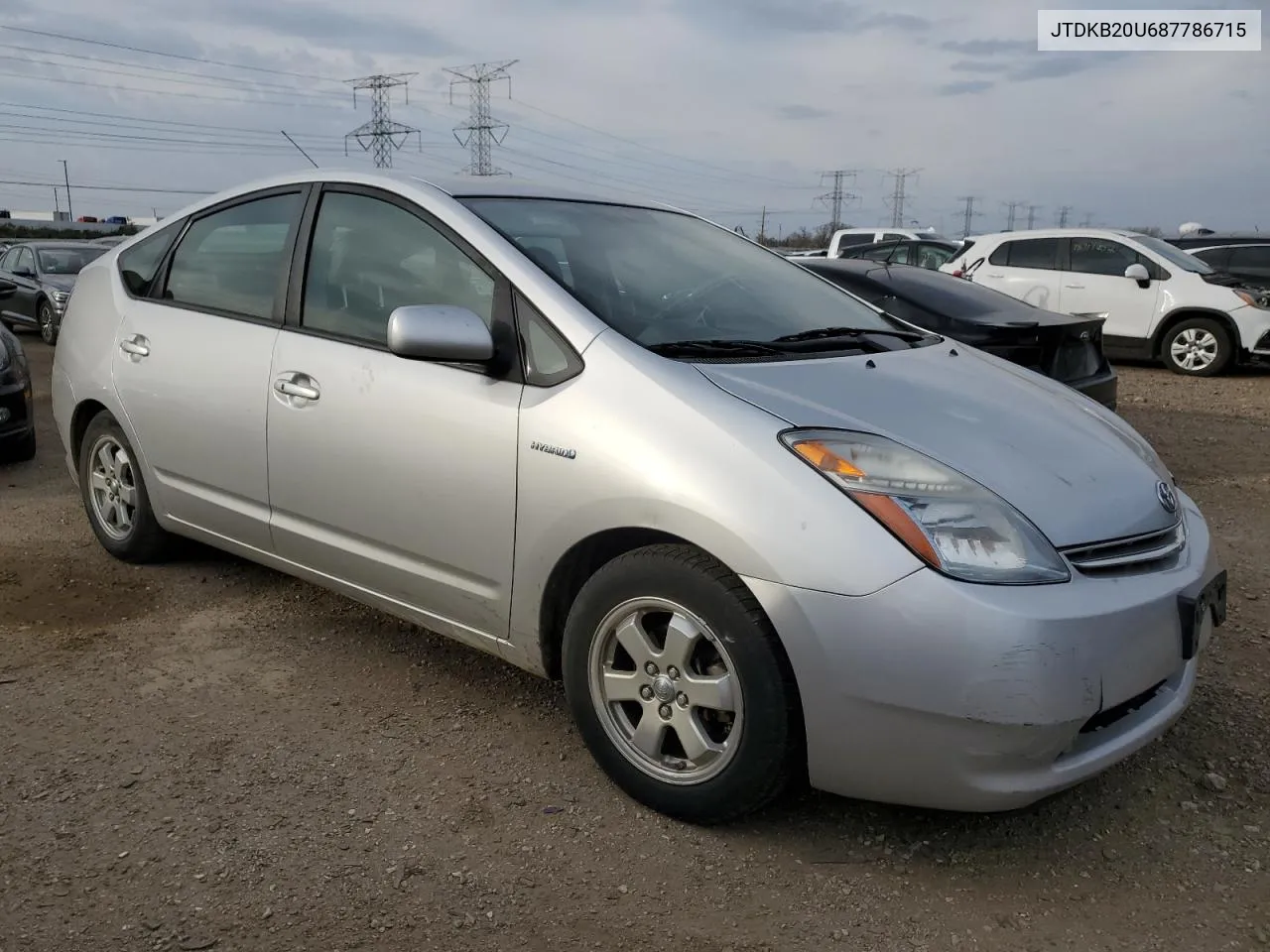 2008 Toyota Prius VIN: JTDKB20U687786715 Lot: 77617164