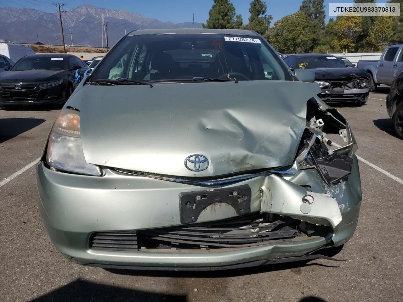 2008 Toyota Prius VIN: JTDKB20U983370813 Lot: 77709274