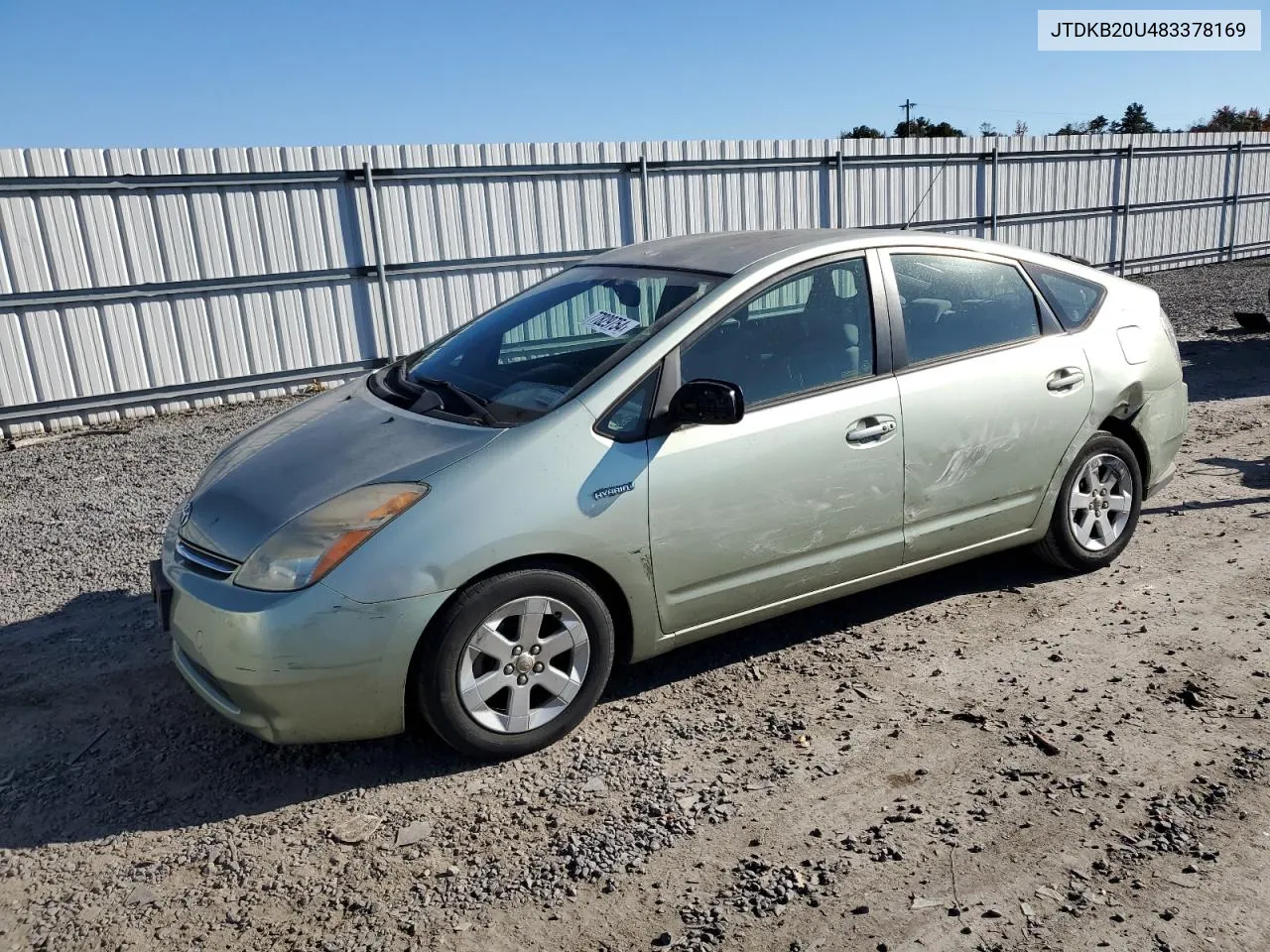 2008 Toyota Prius VIN: JTDKB20U483378169 Lot: 77829754